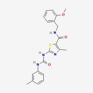 N-(2-methoxybenzyl)-4-methyl-2-(3-(m-tolyl)ureido)thiazole-5-carboxamide