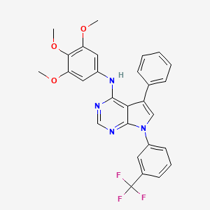 5-phenyl-7-[3-(trifluoromethyl)phenyl]-N-(3,4,5-trimethoxyphenyl)-7H-pyrrolo[2,3-d]pyrimidin-4-amine