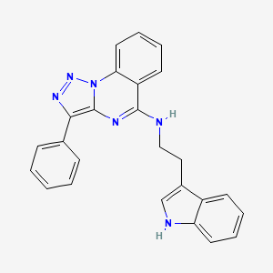 molecular formula C25H20N6 B2587393 N-[2-(1H-Indol-3-YL)ethyl]-3-phenyl-[1,2,3]triazolo[1,5-A]quinazolin-5-amine CAS No. 902284-84-8