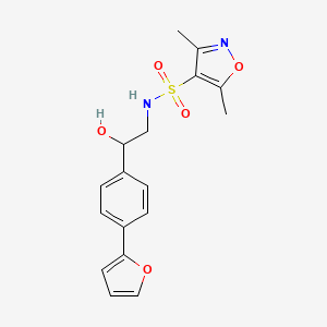 molecular formula C17H18N2O5S B2587400 N-{2-[4-(furan-2-yl)phenyl]-2-hydroxyethyl}-3,5-dimethyl-1,2-oxazole-4-sulfonamide CAS No. 2097902-65-1