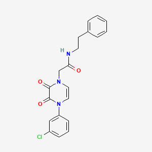 2-(4-(3-chlorophenyl)-2,3-dioxo-3,4-dihydropyrazin-1(2H)-yl)-N-phenethylacetamide
