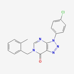 3-(4-Chlorophenyl)-6-[(2-methylphenyl)methyl]triazolo[4,5-d]pyrimidin-7-one