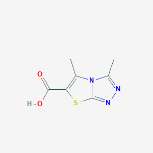 molecular formula C7H7N3O2S B2587469 Dimethyl-[1,2,4]triazolo[3,4-b][1,3]thiazole-6-carboxylic acid CAS No. 1176679-18-7