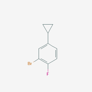 molecular formula C9H8BrF B2587471 6-Fluoro-3-cyclopropylbromobenzene CAS No. 1353854-28-0