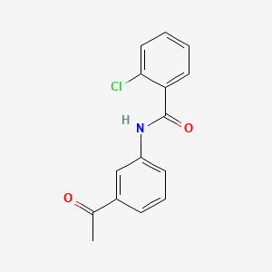 molecular formula C15H12ClNO2 B2587475 N-(3-acetylphenyl)-2-chlorobenzamide CAS No. 84833-19-2