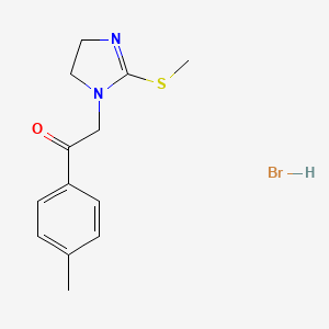 molecular formula C13H17BrN2OS B2587516 1-(4-methylphenyl)-2-[2-(methylthio)-4,5-dihydro-1H-imidazol-1-yl]ethan-1-one hydrobromide CAS No. 219138-97-3