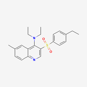 molecular formula C22H26N2O2S B2587525 N,N-DIETHYL-3-(4-ETHYLBENZENESULFONYL)-6-METHYLQUINOLIN-4-AMINE CAS No. 899356-07-1