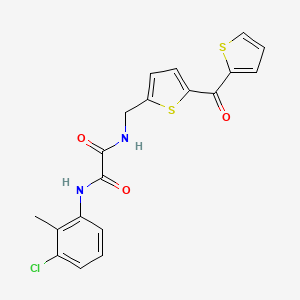 molecular formula C19H15ClN2O3S2 B2587531 N'-(3-chloro-2-methylphenyl)-N-{[5-(thiophene-2-carbonyl)thiophen-2-yl]methyl}ethanediamide CAS No. 1798022-00-0