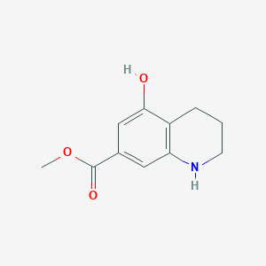 molecular formula C11H13NO3 B2587556 Methyl 5-hydroxy-1,2,3,4-tetrahydroquinoline-7-carboxylate CAS No. 1824632-17-8