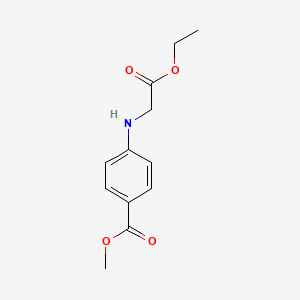 molecular formula C12H15NO4 B2587572 Benzoic acid, 4-[(2-ethoxy-2-oxoethyl)amino]-, methyl ester CAS No. 729600-41-3