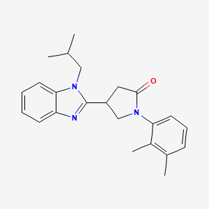 1-(2,3-Dimethylphenyl)-4-[1-(2-methylpropyl)benzimidazol-2-yl]pyrrolidin-2-one