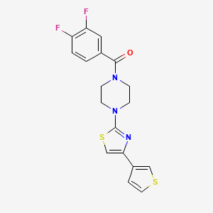 (3,4-Difluorophenyl)(4-(4-(thiophen-3-yl)thiazol-2-yl)piperazin-1-yl)methanone