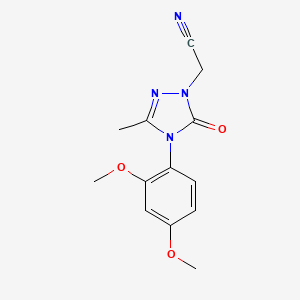 2-[4-(2,4-dimethoxyphenyl)-3-methyl-5-oxo-4,5-dihydro-1H-1,2,4-triazol-1-yl]acetonitrile