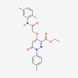 Ethyl 4-(2-((2,5-dimethylphenyl)amino)-2-oxoethoxy)-6-oxo-1-(p-tolyl)-1,6-dihydropyridazine-3-carboxylate