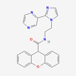 molecular formula C23H19N5O2 B2587603 N-(2-(2-(pyrazin-2-yl)-1H-imidazol-1-yl)ethyl)-9H-xanthene-9-carboxamide CAS No. 2034508-54-6