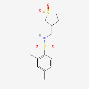 molecular formula C13H19NO4S2 B2587610 N-((1,1-dioxidotetrahydrothiophen-3-yl)methyl)-2,4-dimethylbenzenesulfonamide CAS No. 1234918-07-0