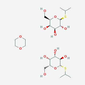 molecular formula C22H44O12S2 B2587629 IPTG hemidioxane 