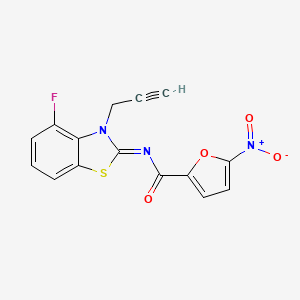 molecular formula C15H8FN3O4S B2587635 N-[(2Z)-4-fluoro-3-(prop-2-yn-1-yl)-2,3-dihydro-1,3-benzothiazol-2-ylidene]-5-nitrofuran-2-carboxamide CAS No. 865248-90-4