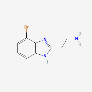 molecular formula C9H10BrN3 B2587636 1H-Benzimidazole-2-ethanamine, 7-bromo- CAS No. 4507-68-0