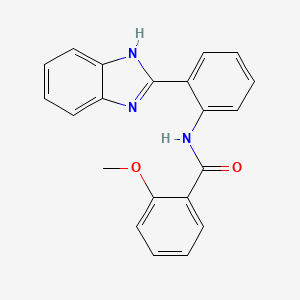 molecular formula C21H17N3O2 B2587686 N-[2-(1H-1,3-benzodiazol-2-yl)phenyl]-2-methoxybenzamide CAS No. 313403-81-5