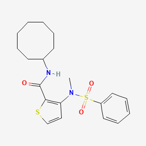 molecular formula C20H26N2O3S2 B2587693 N-cyclooctyl-3-(N-methylbenzenesulfonamido)thiophene-2-carboxamide CAS No. 1226448-34-5