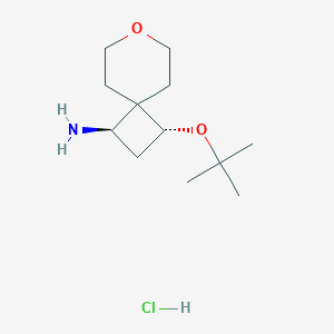 (1R,3R)-3-[(2-Methylpropan-2-yl)oxy]-7-oxaspiro[3.5]nonan-1-amine;hydrochloride