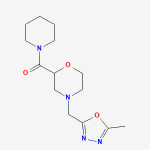 [4-[(5-Methyl-1,3,4-oxadiazol-2-yl)methyl]morpholin-2-yl]-piperidin-1-ylmethanone