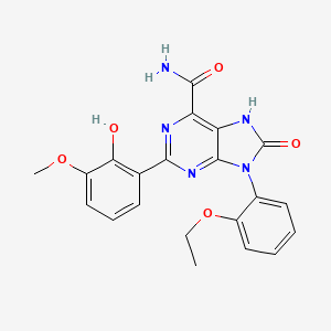 9-(2-ethoxyphenyl)-2-(2-hydroxy-3-methoxyphenyl)-8-oxo-8,9-dihydro-7H-purine-6-carboxamide