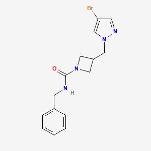 N-Benzyl-3-[(4-bromopyrazol-1-yl)methyl]azetidine-1-carboxamide