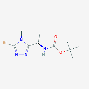 Tert-butyl N-[(1R)-1-(5-bromo-4-methyl-1,2,4-triazol-3-yl)ethyl]carbamate