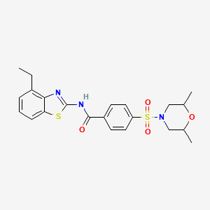 4-((2,6-dimethylmorpholino)sulfonyl)-N-(4-ethylbenzo[d]thiazol-2-yl)benzamide