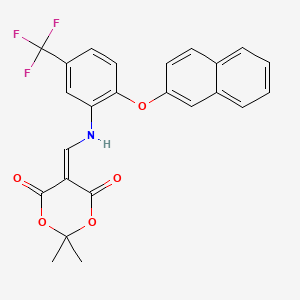 2,2-Dimethyl-5-({[2-(naphthalen-2-yloxy)-5-(trifluoromethyl)phenyl]amino}methylidene)-1,3-dioxane-4,6-dione