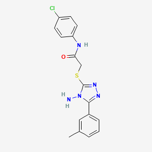 2-((4-amino-5-(m-tolyl)-4H-1,2,4-triazol-3-yl)thio)-N-(4-chlorophenyl)acetamide