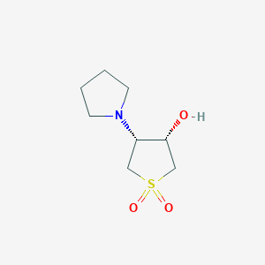 (3S,4R)-1,1-dioxo-4-pyrrolidin-1-ylthiolan-3-ol
