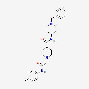 molecular formula C27H36N4O2 B2587749 N-(1-benzylpiperidin-4-yl)-1-(2-oxo-2-(p-tolylamino)ethyl)piperidine-4-carboxamide CAS No. 941881-66-9