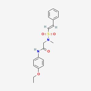 molecular formula C19H22N2O4S B2587751 N-(4-ethoxyphenyl)-2-[methyl-[(E)-2-phenylethenyl]sulfonylamino]acetamide CAS No. 930964-48-0