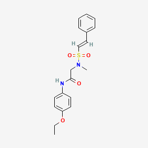 N-(4-ethoxyphenyl)-2-[methyl-[(E)-2-phenylethenyl]sulfonylamino]acetamide