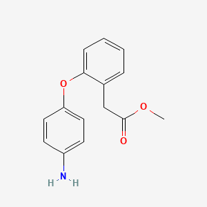 molecular formula C15H15NO3 B2587754 Methyl 2-[2-(4-aminophenoxy)phenyl]acetate CAS No. 2222511-88-6