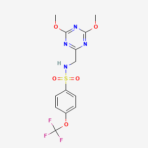 N-((4,6-dimethoxy-1,3,5-triazin-2-yl)methyl)-4-(trifluoromethoxy)benzenesulfonamide