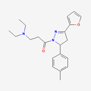 3-(diethylamino)-1-(3-(furan-2-yl)-5-(p-tolyl)-4,5-dihydro-1H-pyrazol-1-yl)propan-1-one