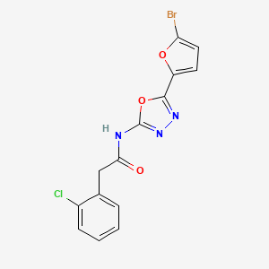 molecular formula C14H9BrClN3O3 B2587775 N-(5-(5-bromofuran-2-yl)-1,3,4-oxadiazol-2-yl)-2-(2-chlorophenyl)acetamide CAS No. 1209092-52-3