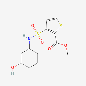 molecular formula C12H17NO5S2 B2587779 methyl 3-(N-(3-hydroxycyclohexyl)sulfamoyl)thiophene-2-carboxylate CAS No. 1396866-18-4