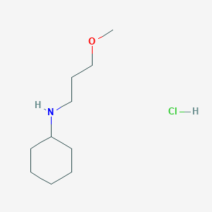 molecular formula C10H22ClNO B2587802 N-(3-甲氧基丙基)环己胺;盐酸盐 CAS No. 2305254-58-2