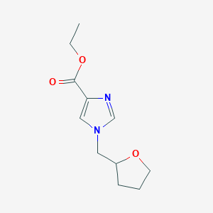 molecular formula C11H16N2O3 B2587815 ethyl 1-[(oxolan-2-yl)methyl]-1H-imidazole-4-carboxylate CAS No. 1697280-06-0