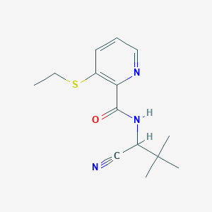 molecular formula C14H19N3OS B2587820 N-(1-Cyano-2,2-dimethylpropyl)-3-ethylsulfanylpyridine-2-carboxamide CAS No. 2418711-46-1