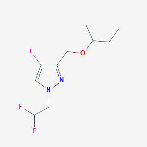 molecular formula C10H15F2IN2O B2587822 3-(sec-butoxymethyl)-1-(2,2-difluoroethyl)-4-iodo-1H-pyrazole CAS No. 1856075-05-2