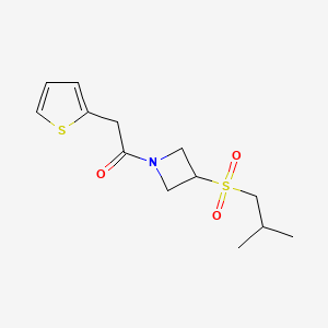 molecular formula C13H19NO3S2 B2587833 1-(3-(Isobutylsulfonyl)azetidin-1-yl)-2-(thiophen-2-yl)ethanone CAS No. 1705297-75-1