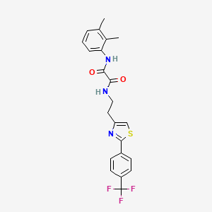 molecular formula C22H20F3N3O2S B2587836 N'-(2,3-dimethylphenyl)-N-(2-{2-[4-(trifluoromethyl)phenyl]-1,3-thiazol-4-yl}ethyl)ethanediamide CAS No. 896366-92-0