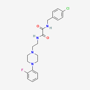 molecular formula C21H24ClFN4O2 B2587861 N1-(4-chlorobenzyl)-N2-(2-(4-(2-fluorophenyl)piperazin-1-yl)ethyl)oxalamide CAS No. 1049374-84-6