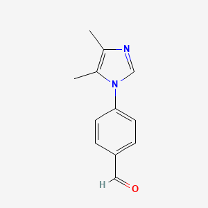 molecular formula C12H12N2O B2587874 4-(4,5-dimethyl-1H-imidazol-1-yl)benzaldehyde CAS No. 117606-93-6